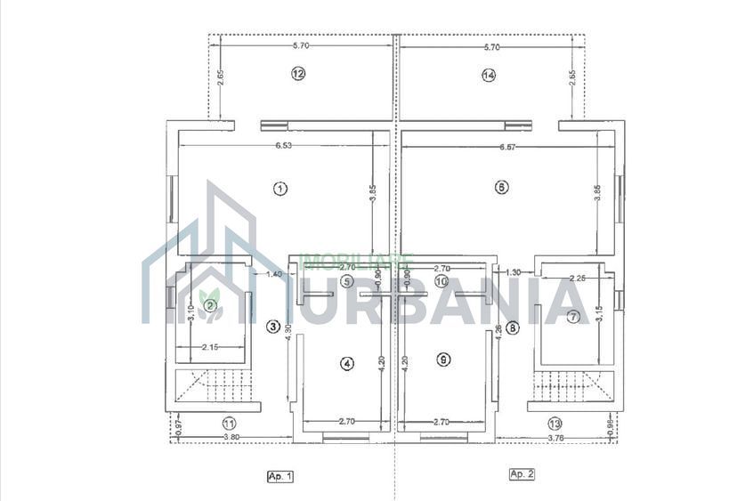 Duplex de vânzare, Miroslava, strada Stadionului, 4 camere, 165.000 EUR - Poză 9