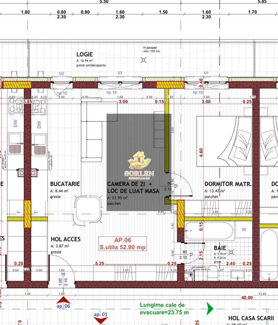 Apartament 2 camere de vânzare – Florești, Zona Eroilor - Poză 13