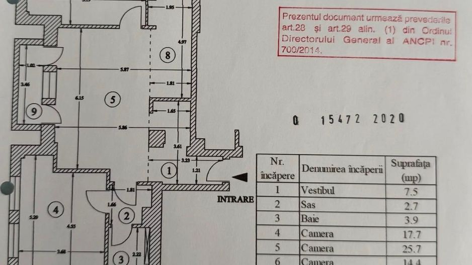 APARTAMENT | 3 CAMERE | BLOC NOU | PARCARE INCLUSA TINERETULUI | - Schiță 9