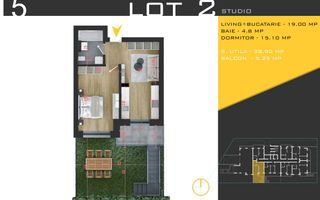 Studio cu Grădină Proprie 35mp – Direct Dezvoltator – Zona Pallady - Poză 1