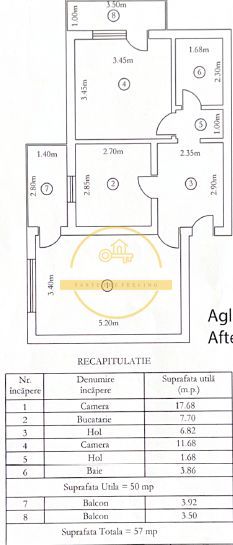 Etaj 3/Apartament 2 Cemere-Decomandat- 58MP +Boxa !  📍Nicolina - Clopotari - Poză 9