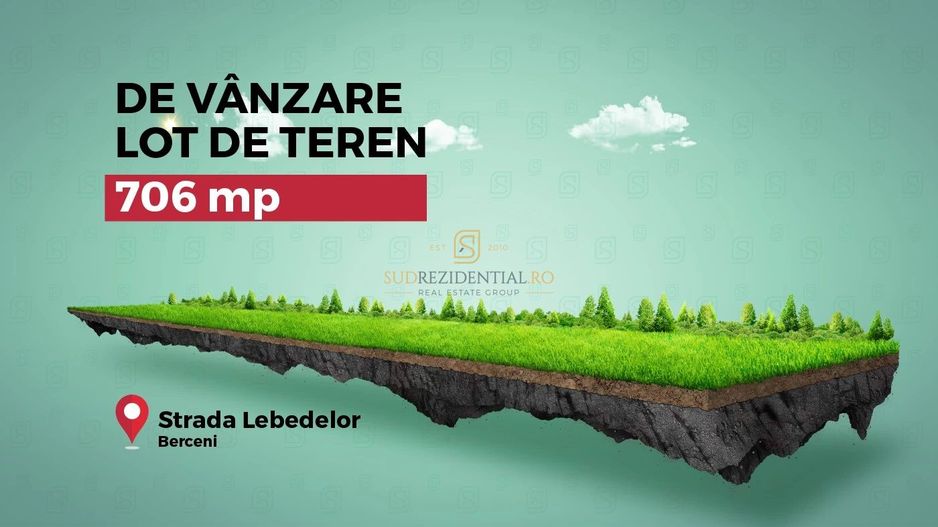 Teren intravilan, Com Berceni,706 mp, zona rezidentiala,Str. Lebedelor - Poză 1