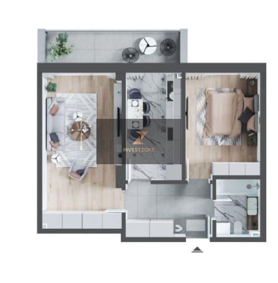 Vindem apartament 2 camere,in Prima Arena - Poză 3