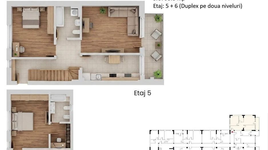 Apartamente 3 camere + Duplex | PLATINUM RESIDENCE Faza 3 - 2026 - Poză 3