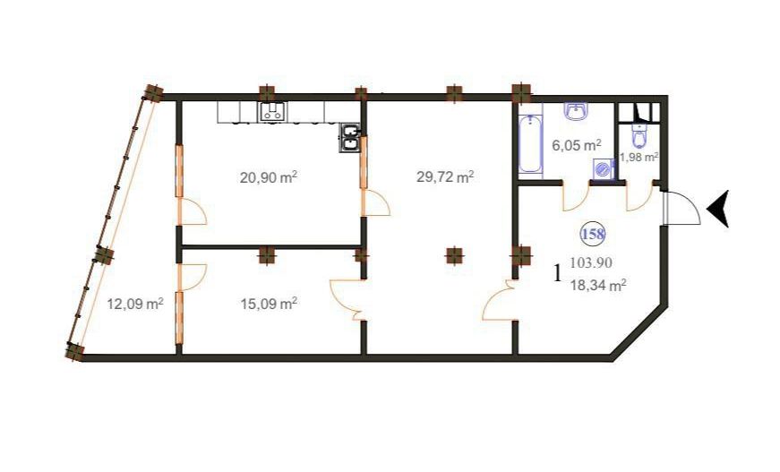 Apartament cu 2 camere, Ciocana, Chișinău - Poză 4
