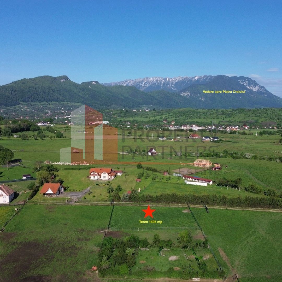 Teren intravilan 1.495 mp | Bran- Tohanu Nou | Vedere Bucegi | Deschidere 45 m - Poză 2