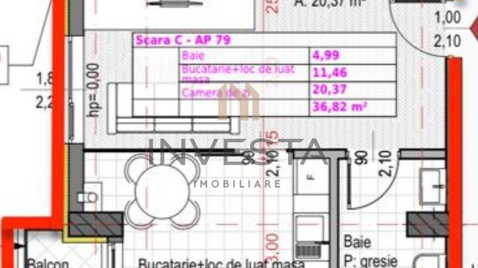 APARTAMENT DE VANZARE 2 CAMERE SOPOR - Poză 2