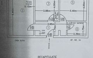 Apartament 2 camere decomandat - Tudor Neculai - 114.000 euro ! - Schiță 9