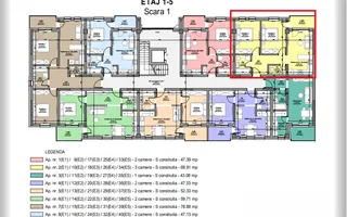 Apartament 3 camere | Bloc Nou| Etaj 1 | 2 băi | C. Brâncoveanu - Schiță 18