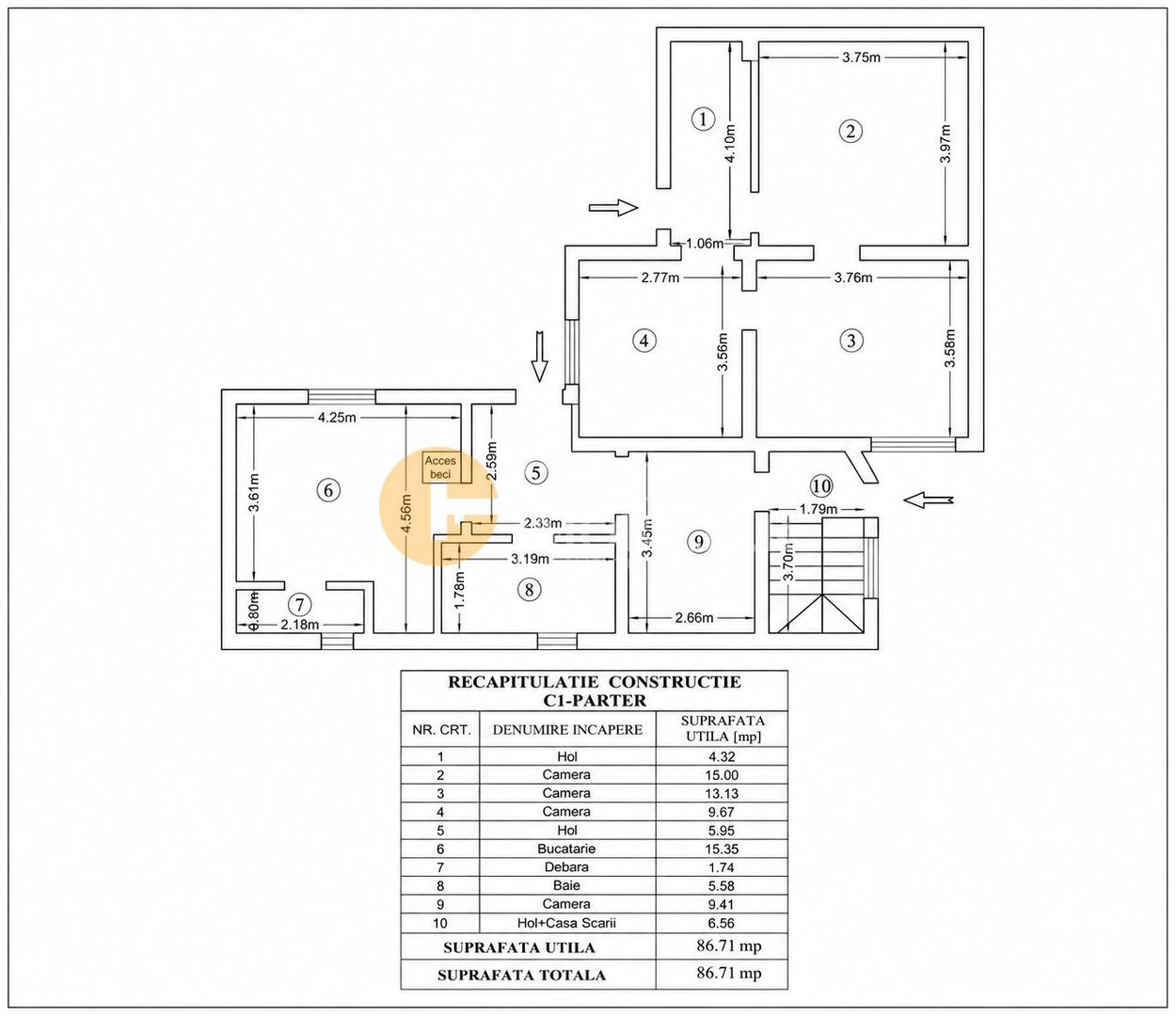 Casa Tatarasi, 4 camere, 137mp, curte cu garaj, libera! - Poză 12