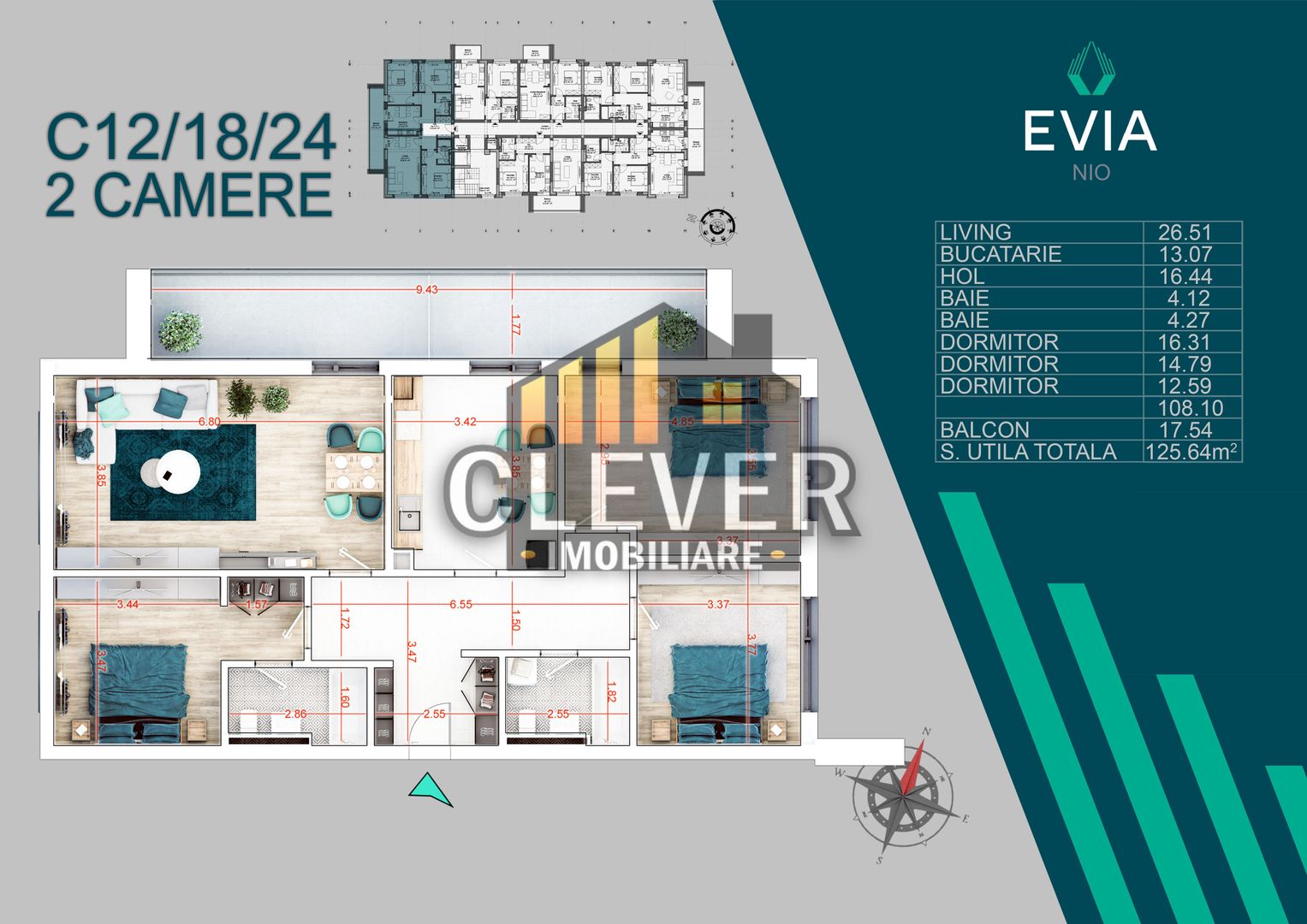 Evia Finalizat  Pallady Apartament 4 Camere Premium Metrou N. Teclu - Poză 2