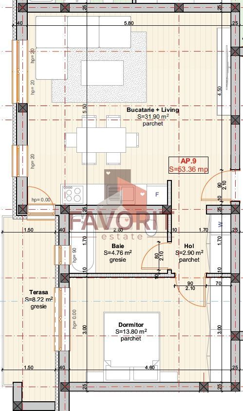 Etaj 1. Finisaje la alegere. Pozitie excelenta - Schiță 13