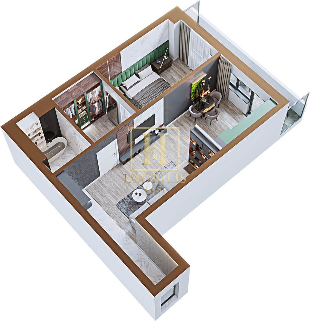 Apartament 2 camere 64 mp Copou 117300 euro - Poză 7