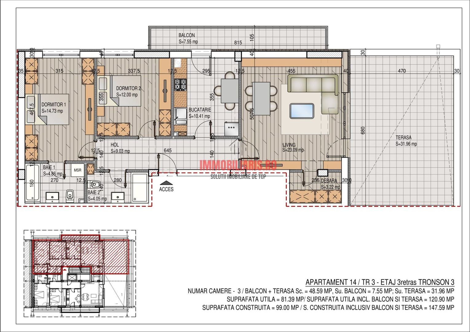 Theodor Pallady - Terasă Generoasă - Direct Dezvoltator - Schiță 2