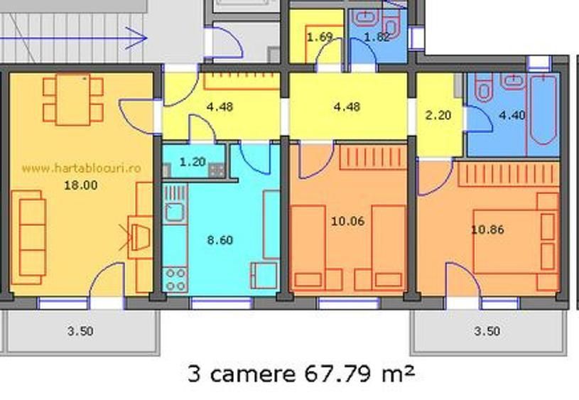 Apartament 3 Camere Decomandat  Petre Ispirescu | Etaj 1 - Poză 2