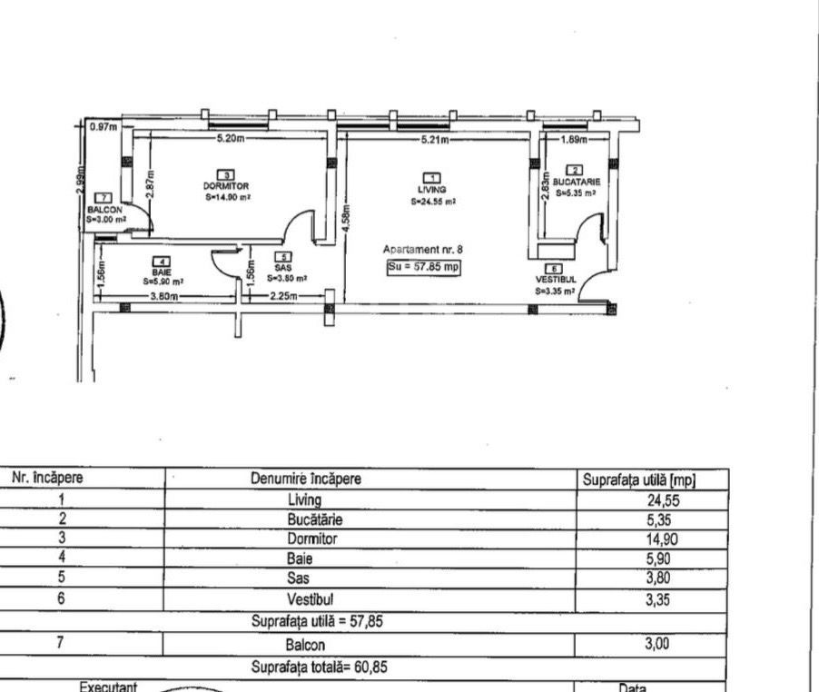 Apartament 2 camere | Semifinisate | zona Eroilor - Schiță 10