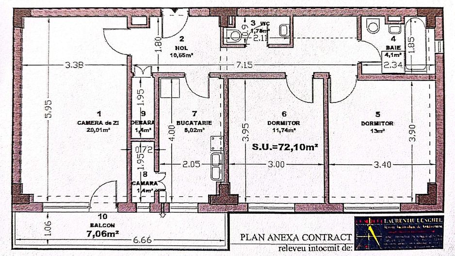 3 camere în Scriitorilor – spațiu generos, poziție excelentă, potențial ridicat - Poză 3