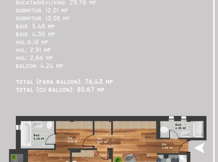 3cam.dec+parcare,buc.desch/inchisa-2bai/centru Popesti-Leordeni - Poză 2
