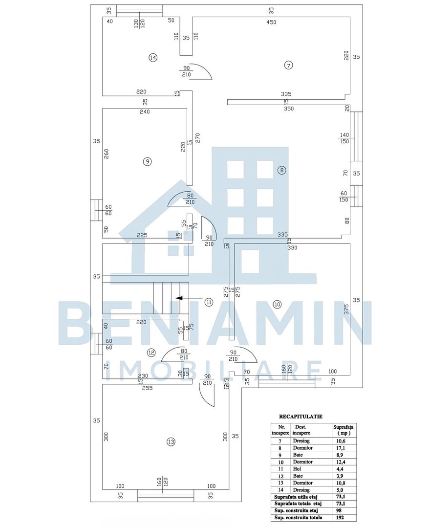 Casa P+1 Toate utilitatile 400mp teren-3 dormitoare-3 bai-La cheie - Schiță 11