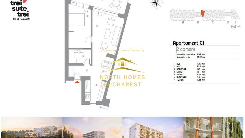 Apartament 2 Camere + 2 AC + Parcare - Complexul  303 by Rădăcini - Poză 14