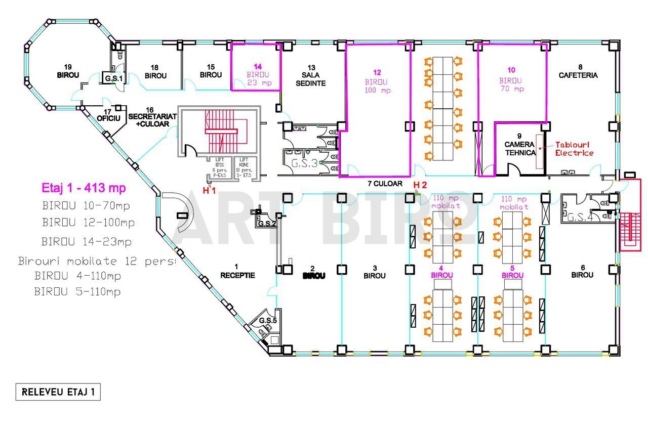 Zero comision, 110-413mp birou Aviatiei, arhitectura aparte, 8' [M] - Schiță 13