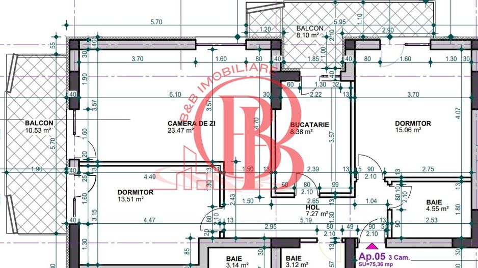 3 decomandat-bloc boutique parcare bonus  Metrou Nicolae Teclu - Schiță 1