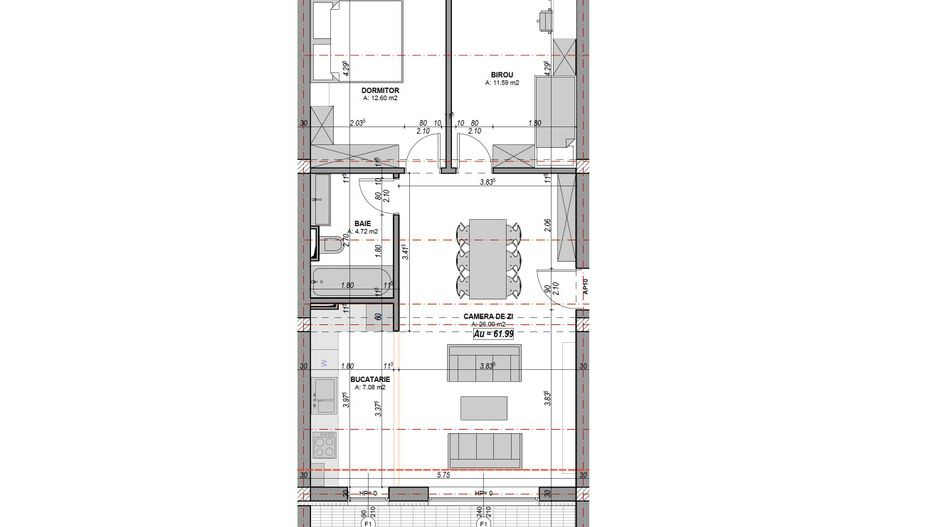 Apartament 3 camere cu balcon, aer conditionat - finisat la cheie - Poză 13