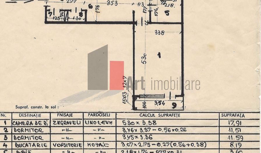 Apartament 3 camere decomandat zona Apusului - Schiță 10