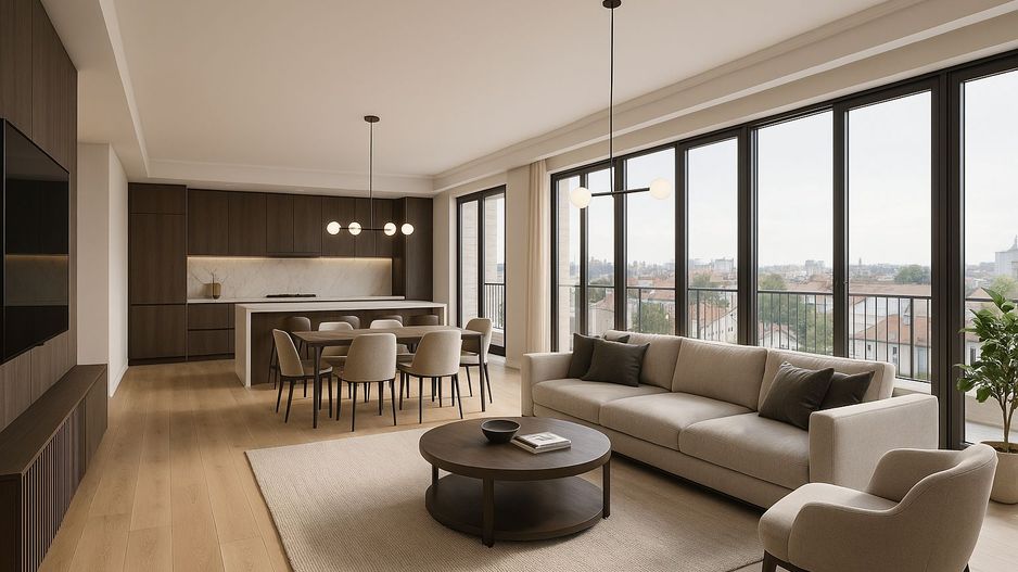 PENTHOUSE PANORAMIC – Etaj 9 | 4 Dormitoare | 5 Băi | Living 103 mp - Poză 3