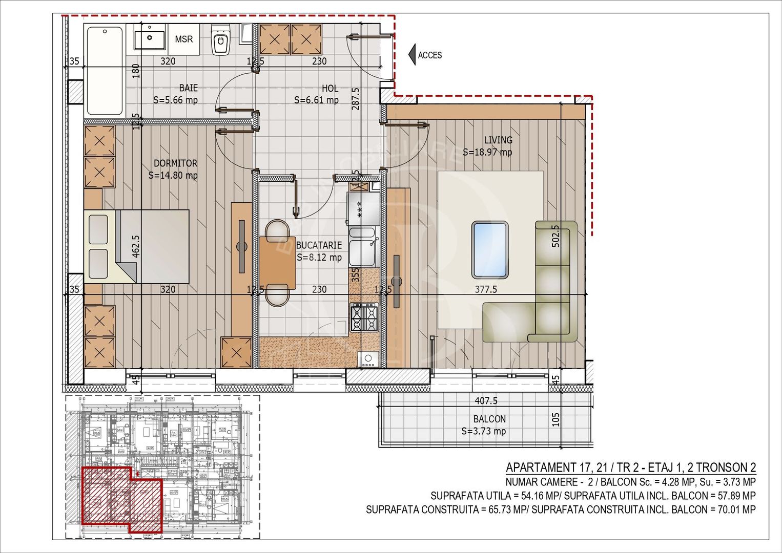 Apartament Pallady 2 camere Pret Credit Ipotecar avans 15% - Schiță 10