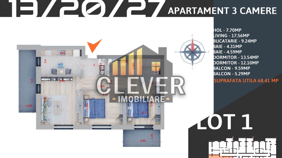 Apartament 3 camere-Parcare BONUS-Theodor Pallady - Poză 1