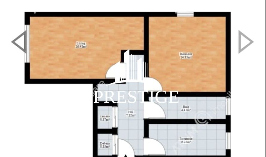 APARTAMENT 2 CAMERE DECOMANDAT, ETAJ 3, BALCON, ZONA TEREZIAN - Schiță 12