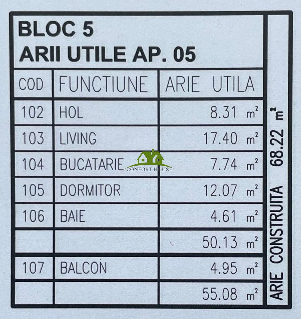 Apartament 2 camere, bloc nou, P+3, Ap.05, Et.1, Bl.5  - CP2461488 - Poză 6