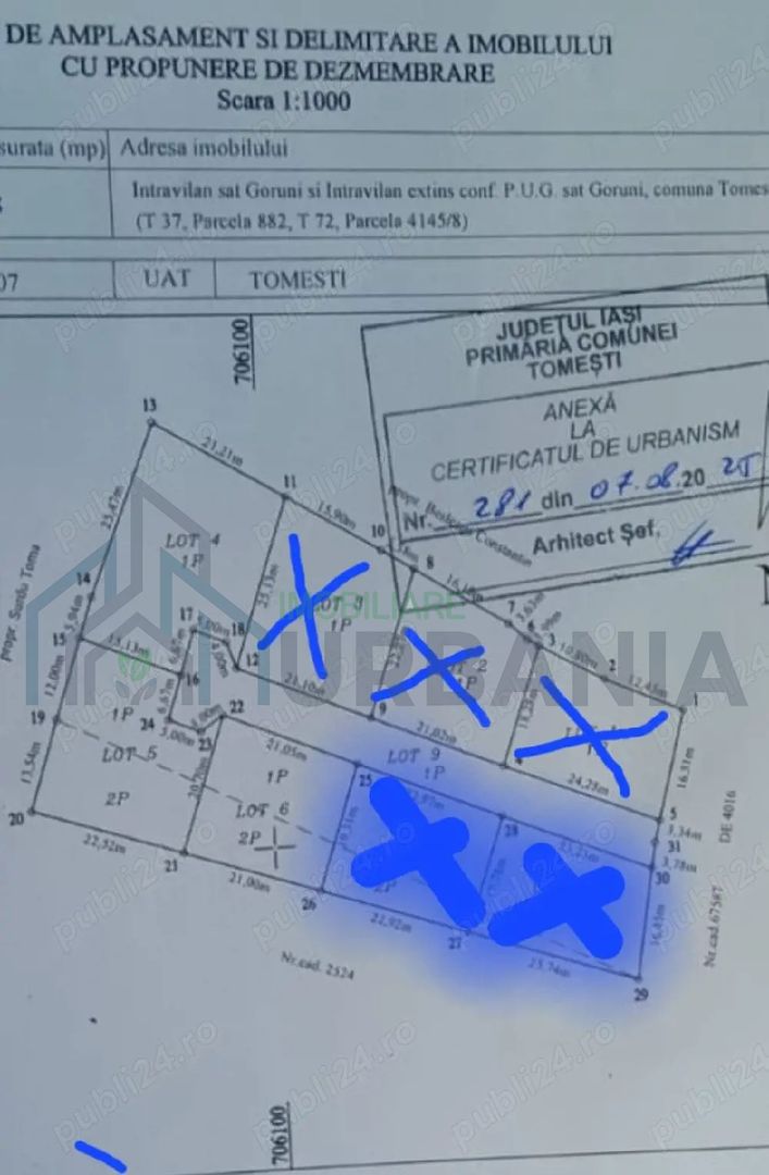 Vand teren in Goruni!oferta!! 12 euro mp - Poză 1