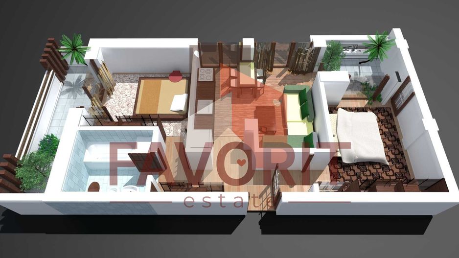 Apartament cu 3 camere mobilat si utilat in zona Braytim - Mures - Schiță 19