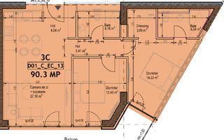 Apartament cu 3 camere | One Lake District/Faza 1 - Poză 8