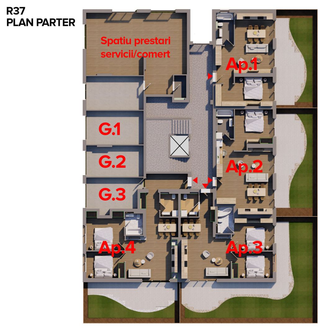 Apartament NOU, cu 1 dormitor si grădină proprie, ARED 9, lângă Atrium - Poză 4