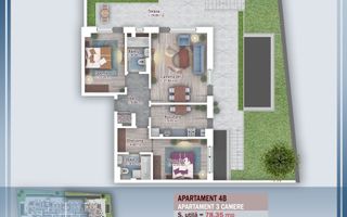 Theodor Pallady Apartament 3 camere cu Dressing si Gradina - Schiță 13