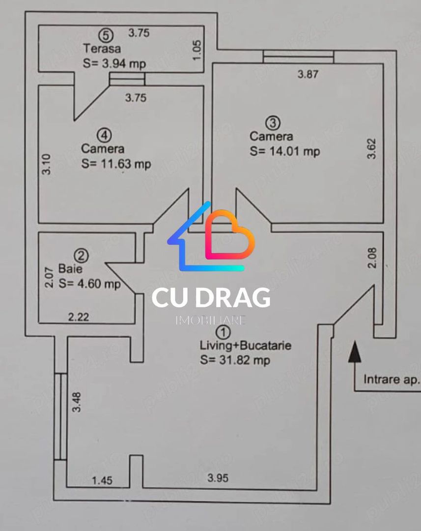 Apartament 3 camere Turnisor - Poză 9