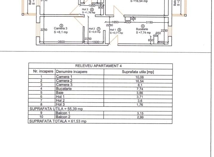 Lipovei | 3 Camere | Decomandat |  Etaj Intermediar | Centrala Proprie - Schiță 6