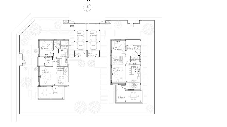 Vila proiect unic, locatie extraordinara, 4 camere, 3 terase, carport - Poză 11