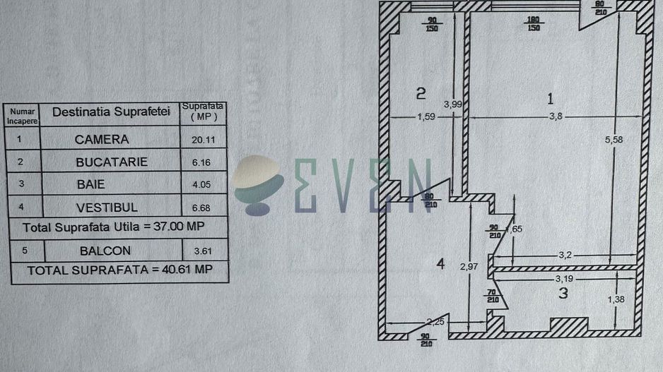Garsonieră decomandată Militari – Lujerului, Teatrul Masca - Schiță 12