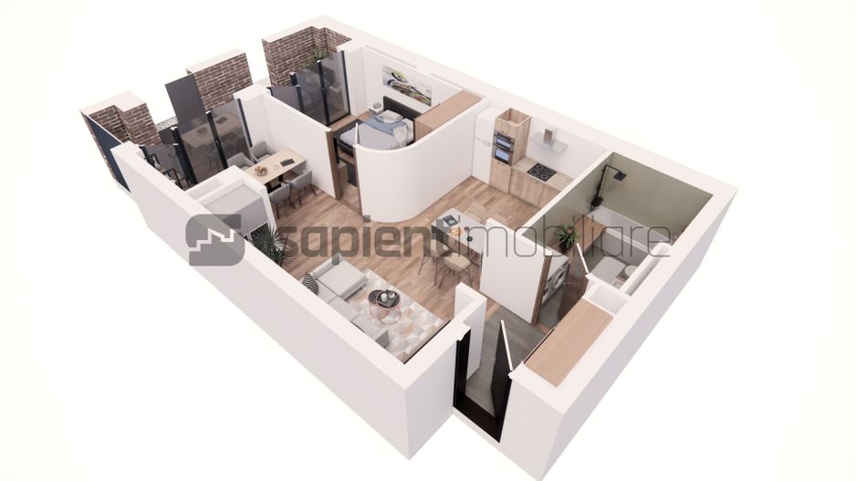 Apartament nou, modern cu 2 camere - Ultracentral -  Cuza Voda - Poză 5