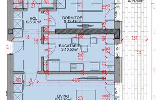 Apartament suprafata generoasa 2 camere cu Terasa Pallady - Schiță 3