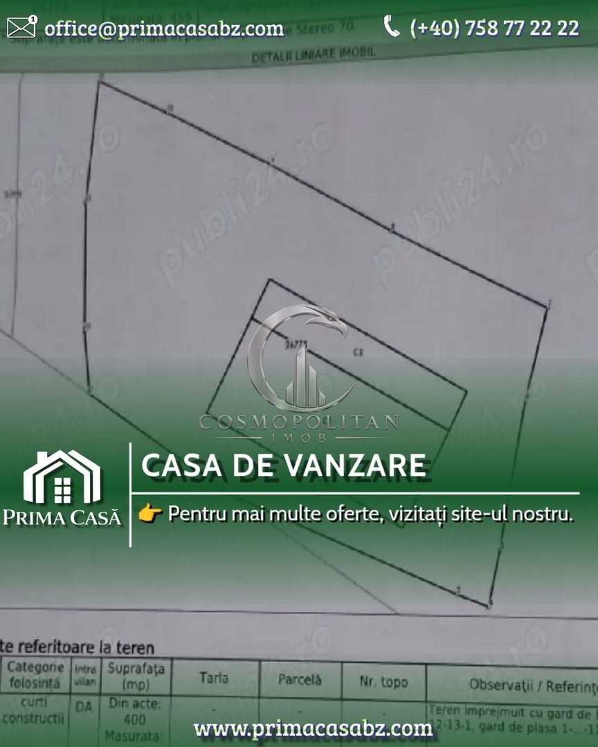 Casa in Berca BZ constructie 1997 teren 460mp Pret: 50.000 neg. - Poză 1