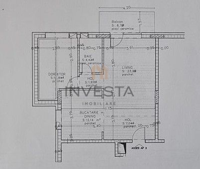 Apartament 3 camere 62 mp, etajul 1, zona Intre Lacuri - Schiță 8