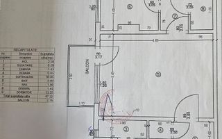 2 camere, etaj 4, centrala termica, Brazda lui Novac - 92 000 Euro - Schiță 3