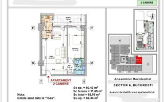 2 Camere - 92MP | Decomandat | 10/14 | P Subteran | M Lujer - 7 minute - Schiță 7