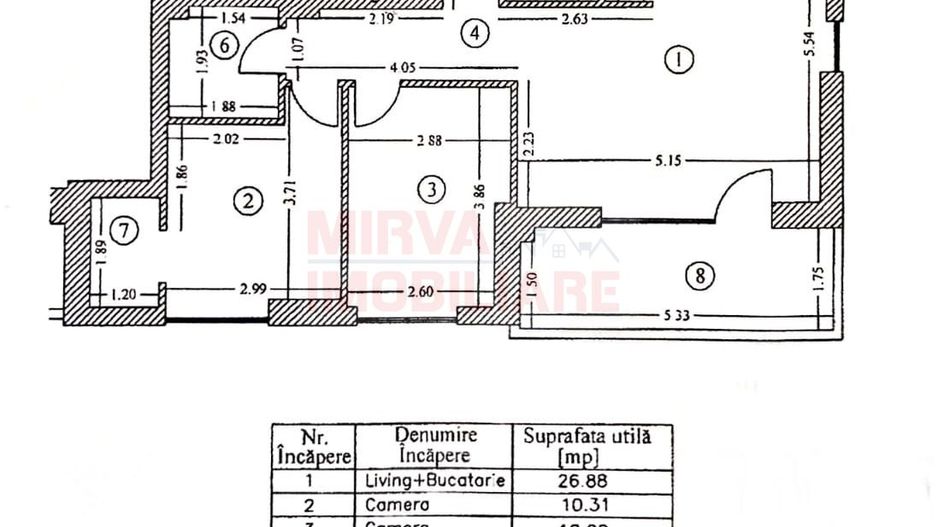 Apartament 3 camere, 2 băi, 2 locuri de parcare | Evocasa Orizont–Nord - Schiță 27