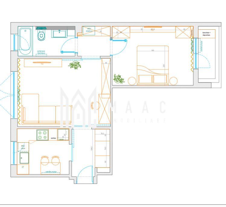 Apartament 2 camere | 50 MPU | Balcon | Etaj 1 | Ceferiștilor - Poză 9